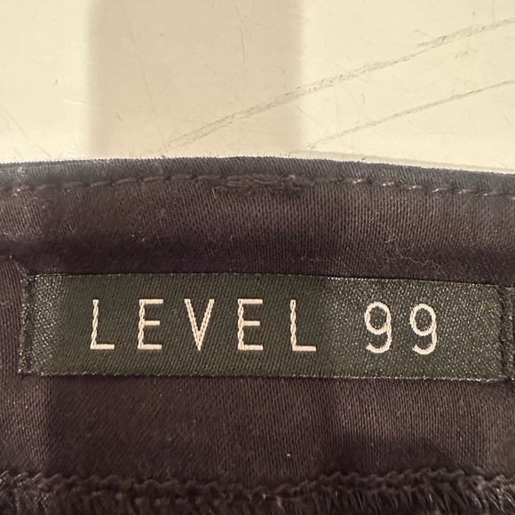 Level 99 Black Pants Zipper Accent Flare Leg Casual Stretchy Comfy Grunge Sz 27 - Picture 4 of 8